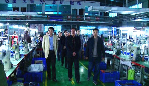 魏新咏到湖南湘建鞋业调研